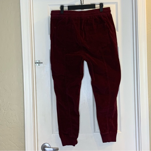 Anthropologie Leigh Corduroy Joggers Burgundy Size Medium - Picture 11 of 11